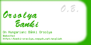 orsolya banki business card